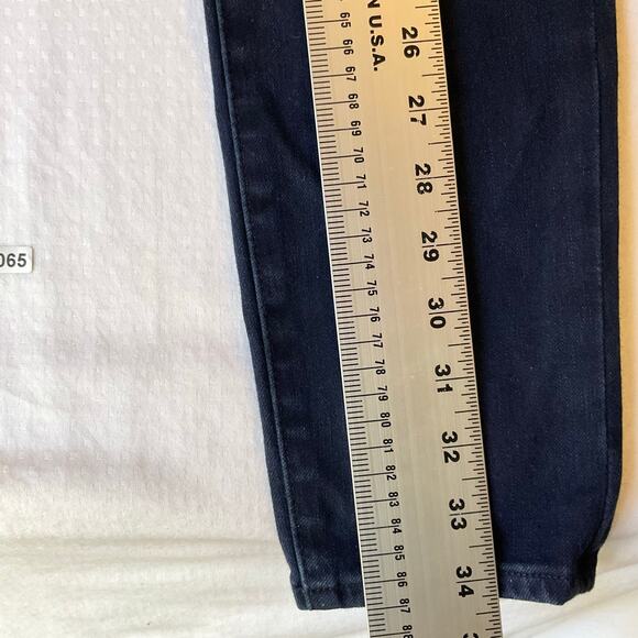 Express Women Skinny Jeans size 10S Dark Blue High Rise Stretch Boot Cut - Picture 4 of 12